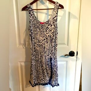 Lily Pulitzer sleeveless skirted romper batik print M